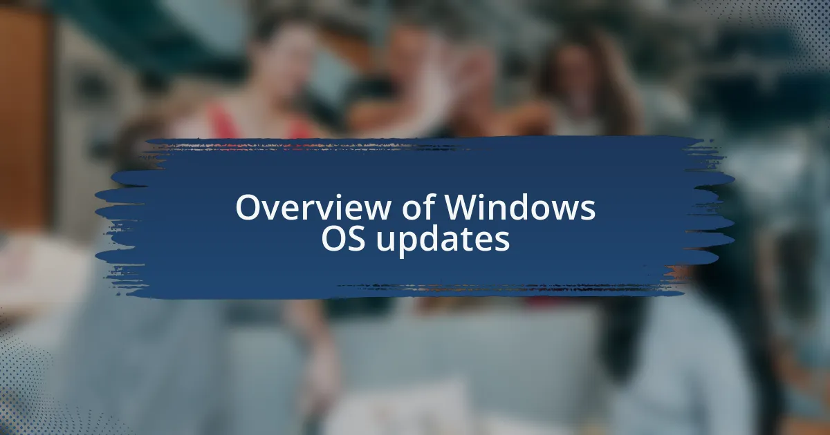 Overview of Windows OS updates