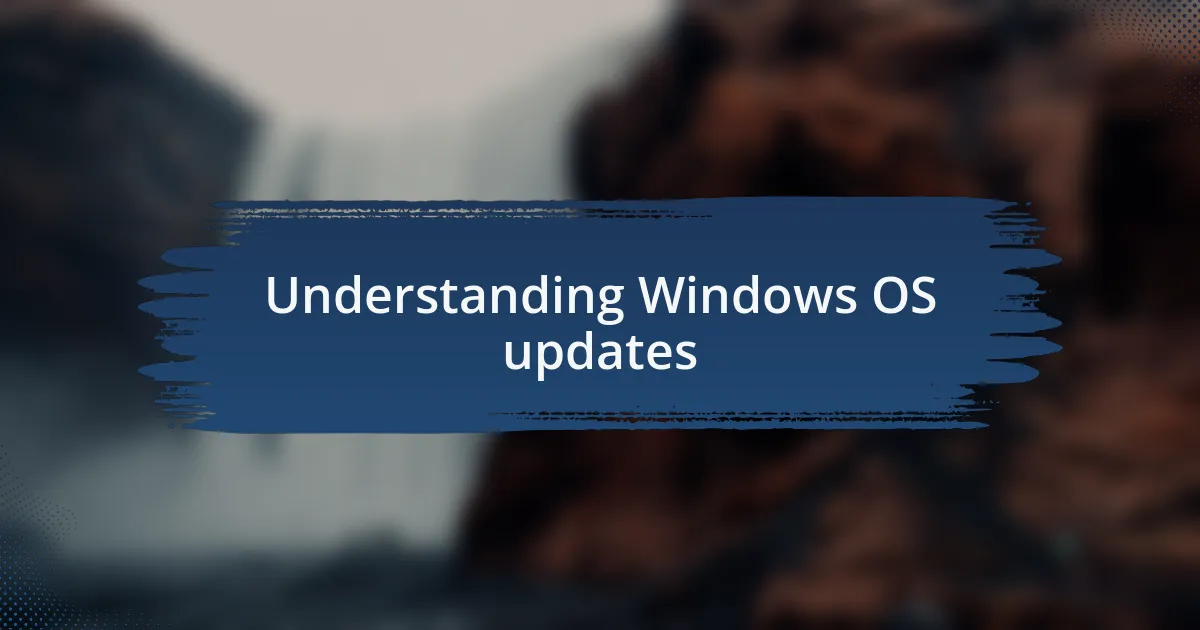 Understanding Windows OS updates